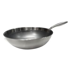 Wok 30cm Hudson Sartén Profesional Acero Inox Antiadherente